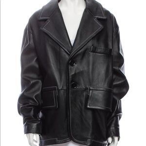 ISO MM6 Maison Margiela Black Leather Biker Jacket